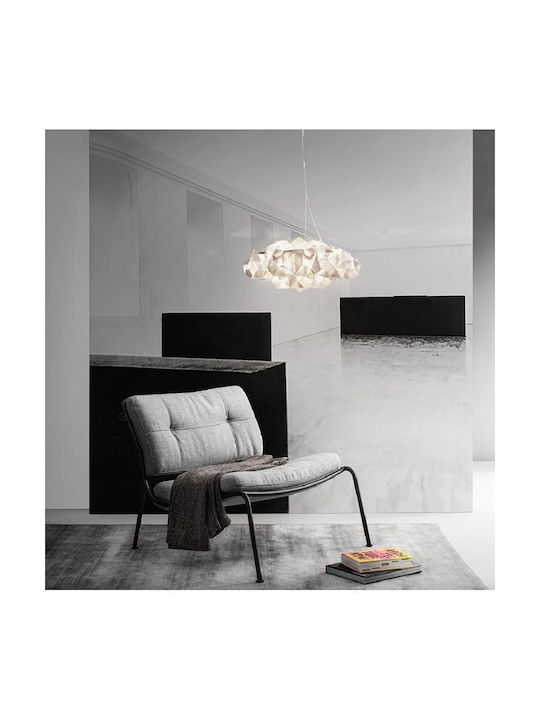 Slamp Drusa Velvet Pendant Light Yellow with Crystals for Socket E27 60cm
