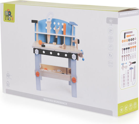 Moni Kids Wooden Workbench for 3+ Years 46pcs