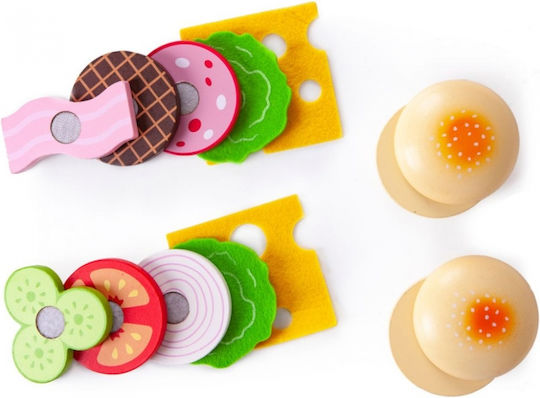 Ecotoys Set Hamburger aus Holz für 3+ Jahre