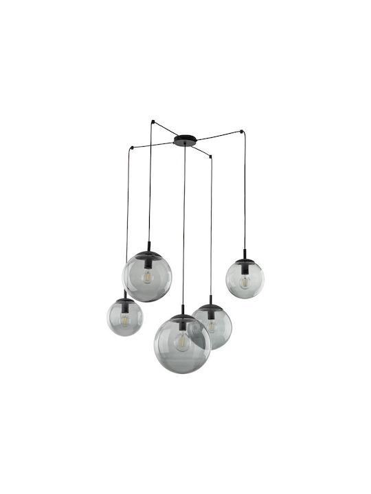 TK Lighting Hängelampe Gray für 5 Lampen E27 400x400cm.