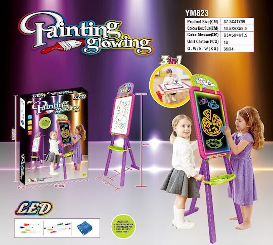 Martin Toys Πίνακας Μαρκαδόρου / Μαυροπίνακας Διπλής Όψης Επιδαπέδιος 41εκ.