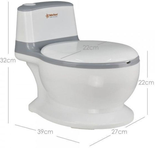 Bebe Stars Potty Bowl with Lid Gray up to 25kg