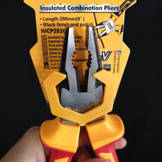 Ingco Plier Straight Electrician Length 200mm