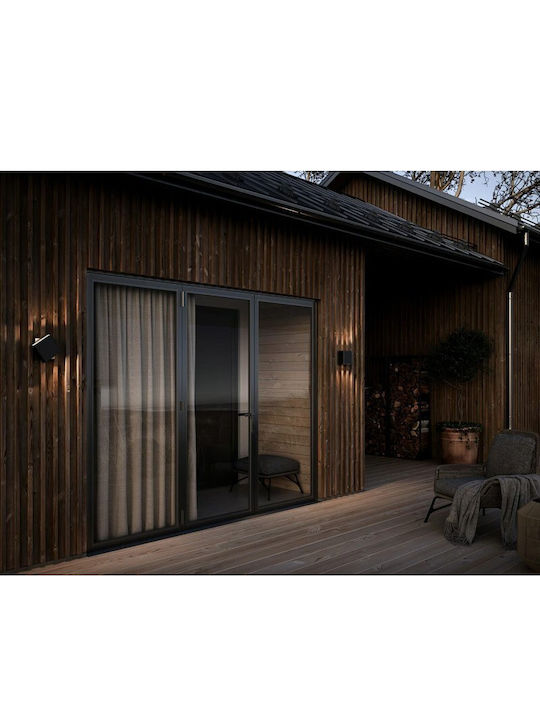 Nordlux Turn Wall-Mounted Outdoor Ceiling Light LED IP54 13.8W with Warm White Light 15x8.3x15εκ.