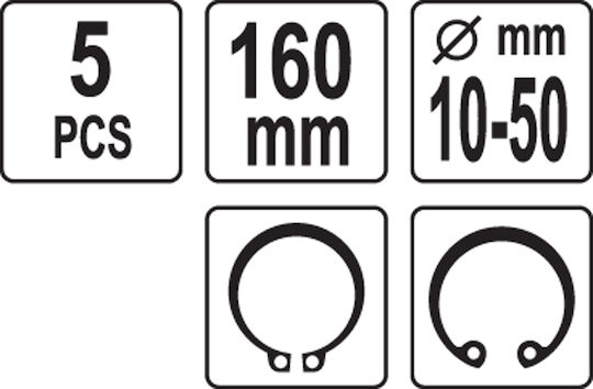 Yato Τσιμπίδες Ασφαλείας Ίσιες Μήκους 160mm 5τμχ
