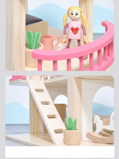 Zita Toys Ξύλινο Κουκλόσπιτο