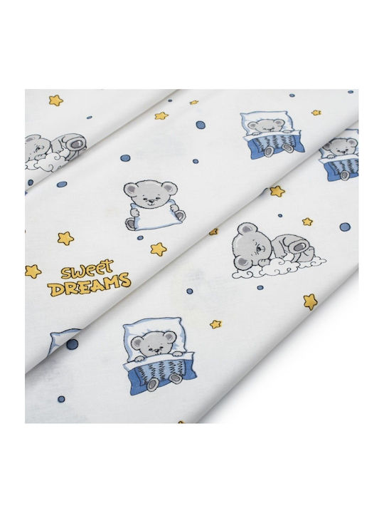 Dimcol Sweet Dreams 554 Cotton Swaddle Wrap White 80x80cm.