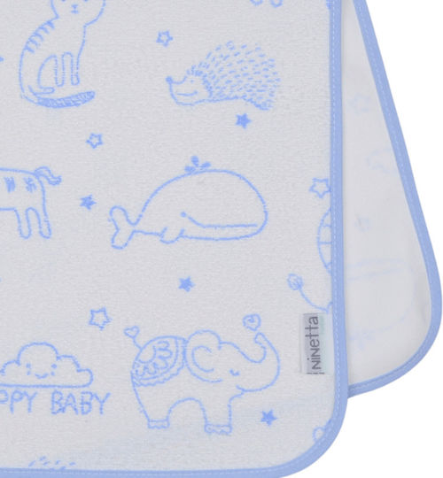 Ninetta Bebe Waterproof Baby Burp Cloth Light Blue 45x65cm