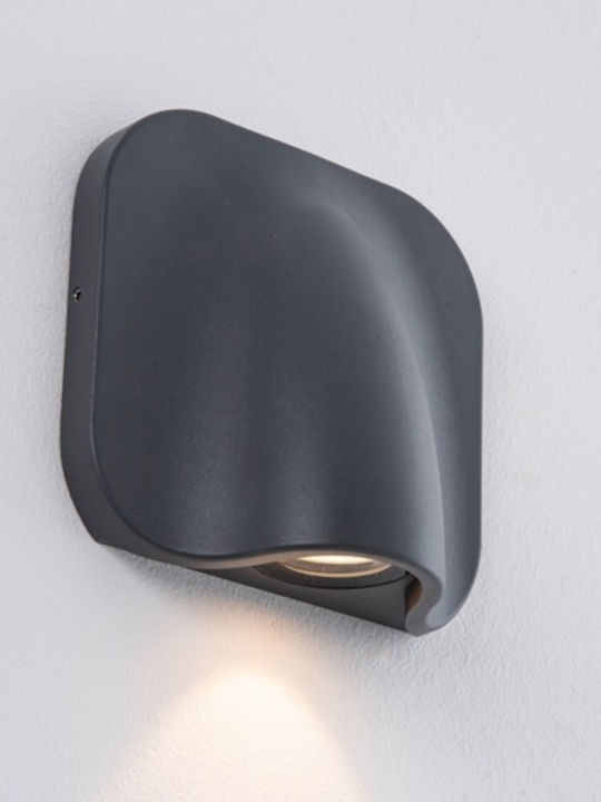 Zambelis Lights Επιτοίχια Εξωτερική Πλαφονιέρα LED IP54 9W με Θερμό Λευκό Φως 6.5x15x15εκ.