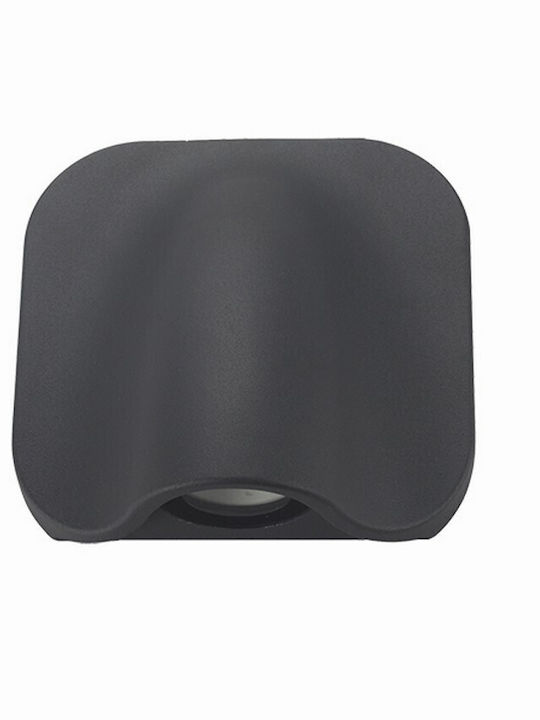 Zambelis Lights Επιτοίχια Εξωτερική Πλαφονιέρα LED IP54 9W με Θερμό Λευκό Φως 6.5x15x15εκ.