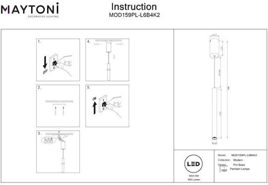 Maytoni LED Висящо Таванно Осветително Тяло Maytoni LED Висящо Таванно Осветително Тяло