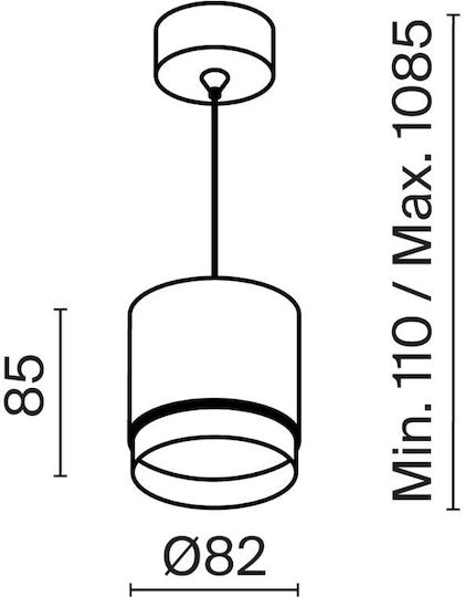 Maytoni Pendant Light Gold with Socket GX53