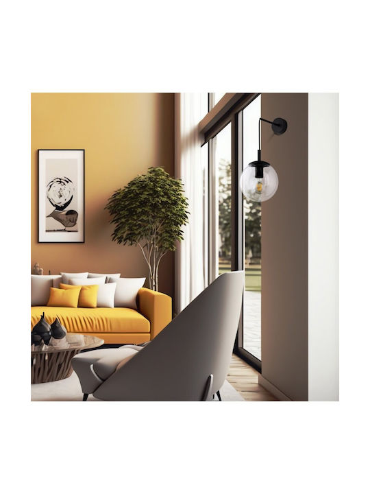 TK Lighting Φωτιστικό Τοίχου με Ντουί E27 Γκρι 18εκ.