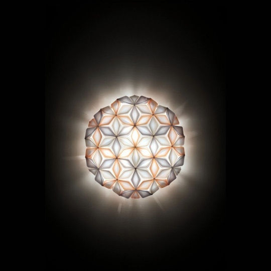Slamp La Vie Large Модерен Осветително тяло За стена с фасунга E27 Сребрист 74x74x21см.