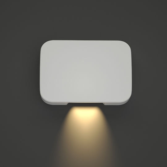 Inlight Wandmontierte Außen-Deckenleuchte LED IP65 1W mit Warmweiß Licht 7x5x7εκ.