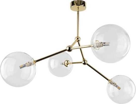 TK Lighting Πλαφονιέρα Οροφής 70εκ. Κίτρινη με Ντουί G9