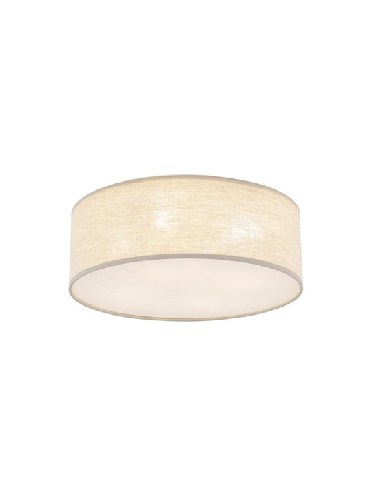 TK Lighting Πλαφονιέρα Οροφής 38εκ. Καφέ με Ντουί E27