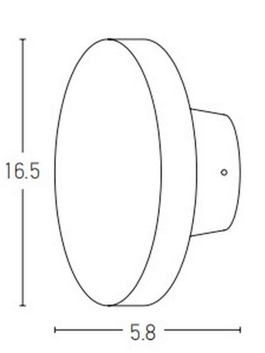 Zambelis Lights Επιτοίχια Εξωτερική Πλαφονιέρα LED IP65 8W με Θερμό Λευκό Φως