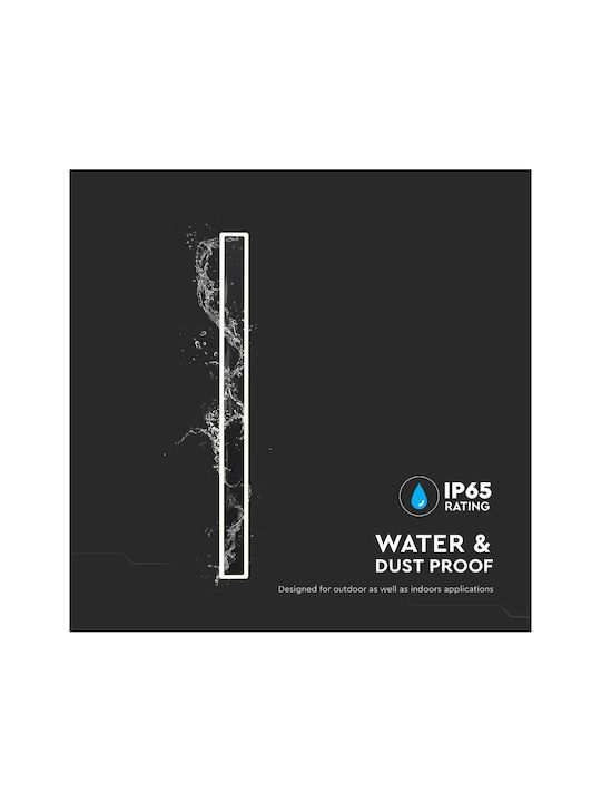 V-TAC Corten Iluminat Exterior Montat Pe Perete Liniar Led Încorporat IP65 17W Cu Alb Cald 8.5x5.4x62.5cm