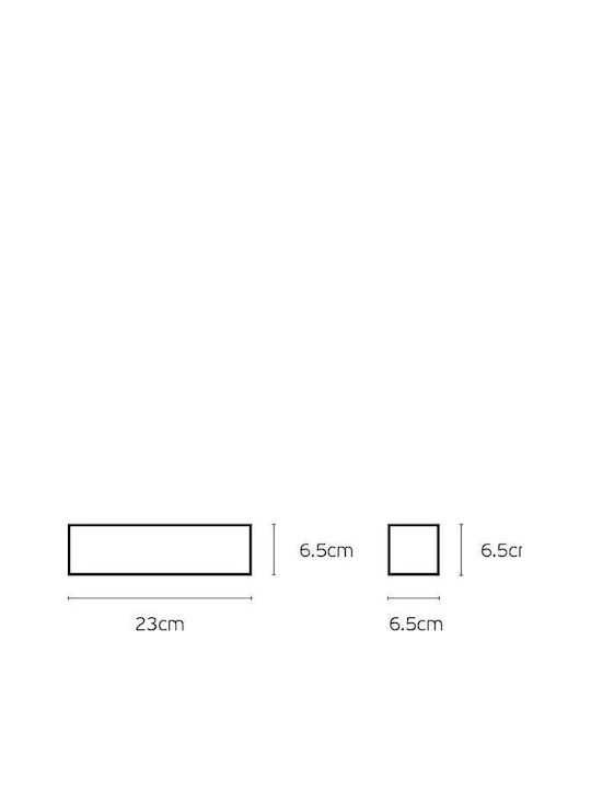 VK Lighting Wandmontierte Außenleuchte LED IP54 mit Warmweiß Licht Doppelstrahl 23x6.5x6.5εκ.