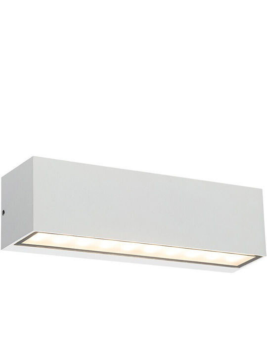 VK Lighting Wandmontierte Außenleuchte LED IP54 mit Warmweiß Licht Doppelstrahl 23x6.5x6.5εκ.