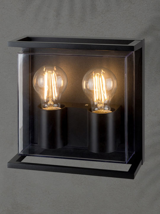 Eurolamp Wall-Mounted Outdoor Ceiling Light E27 IP65 Double Beam 22x22x9.5εκ.