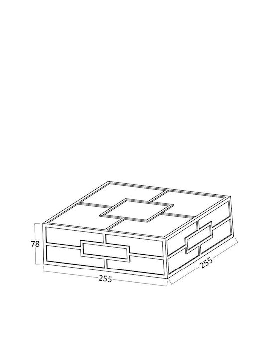 Braytron Επιτοίχια Εξωτερική Πλαφονιέρα LED IP44 20W με Ρυθμιζόμενο Λευκό Φως 25.5x25.5x7.8εκ.