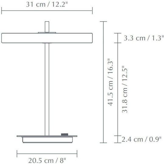 Umage Διακοσμητικό Φωτιστικό LED Θερμό Λευκό 3000K 31x31x41.5εκ.
