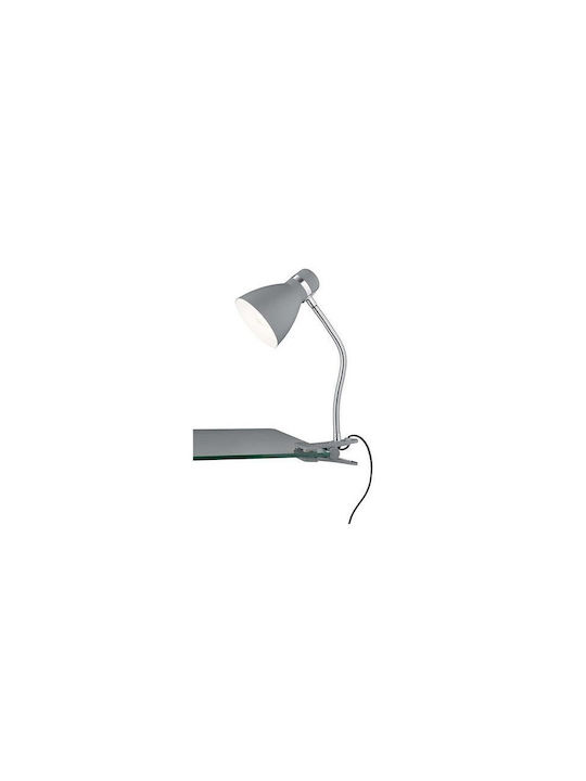 Trio Lighting Φωτιστικό Γραφείου με Εύκαμπτο Βραχίονα για Ντουί E27 και Κλιπ σε Λευκό Χρώμα