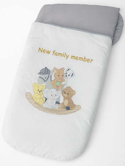 Πάπλωμα Κέντημα 90x110cm Beboulino New Family Member