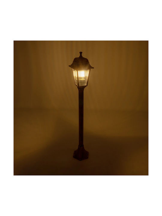 GloboStar Solme Outdoor Floor Lamp Small Post IP44 for E27 Copper