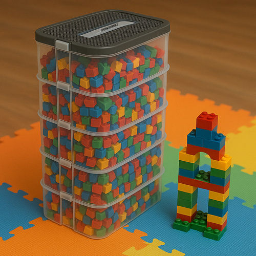 Детска кутия за съхранение от пластмаса Бял 22.5x30.5x52.6см 1бр
