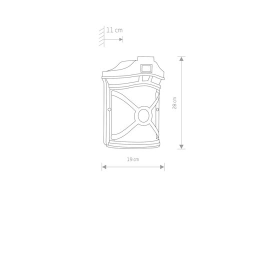 Nowodvorski Wall-Mounted Outdoor Ceiling Light E27 IP44 19x28εκ.