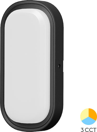Braytron Wall-Mounted Outdoor Turtle Light LED IP65 12W with Adjustable White Light 20.6x10.5x4.6εκ.