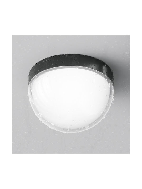 Maytoni Outdoor Ceiling Flush Mount with Integrated LED in Gray Color O438CL-L12GF3K