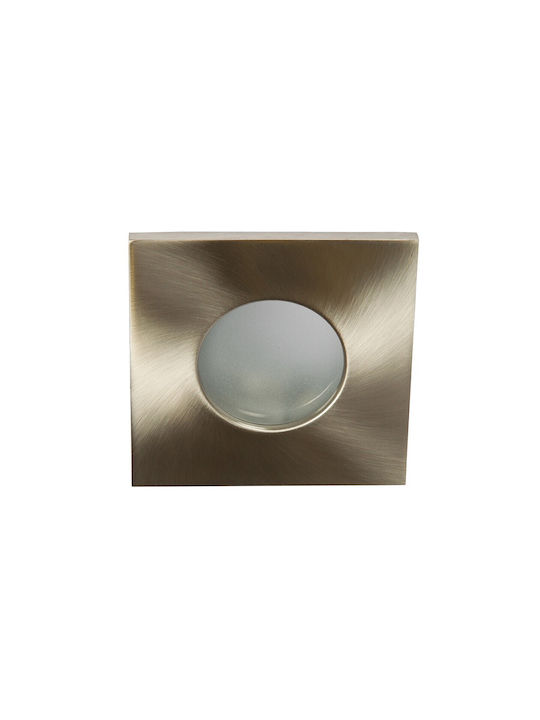 VK Lighting Τετράγωνο Χωνευτό Σποτ με Ντουί GU5.3 Ασημί 8.5x8.5εκ. 1τμχ