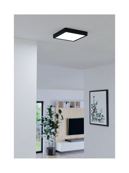 Eglo Fueva Outdoor Ceiling Flush Mount with Integrated LED in Black Color 900109