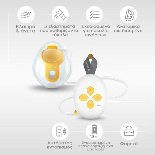 Medela Electric Single Breast Pump Solo Hands-free Electric Transparent 150ml