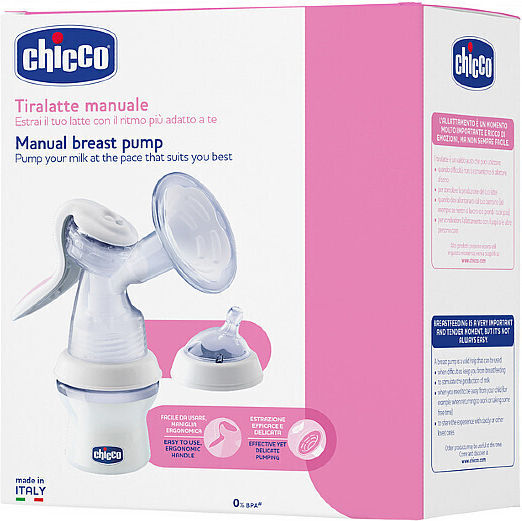 Chicco Pompa de sân simplă manuală Natural Feeling Alb 300ml