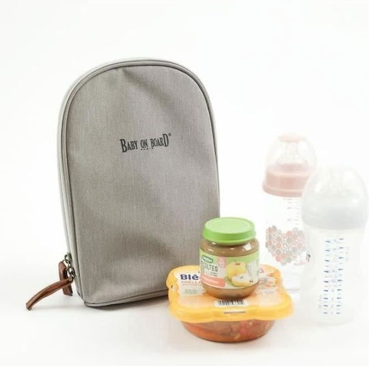 Baby on Board Τσάντα-Αλλαξιέρα Ώμου/Χειρός Γκρι 42x22x30εκ.
