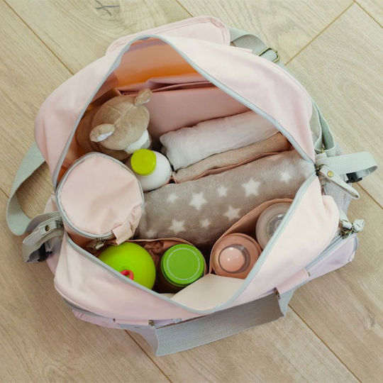 Baby on Board Shoulder/Hand Diaper Bag Pink 42x30x22cm.
