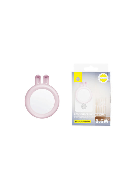 Moveteck Nursery Night Light LED Power Pink with Sensor