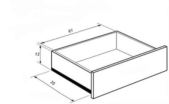 Детска гардеробна шкафче с 4 чекмеджета 75.5x43x70.5бр