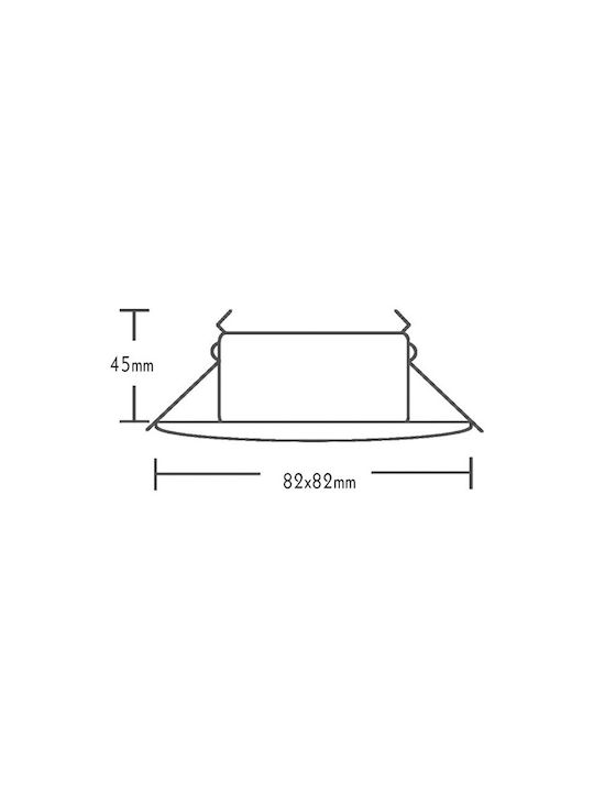 Aca Outdoor Ceiling Spot GU10 82x82mm in Gold Color BS3406GAB