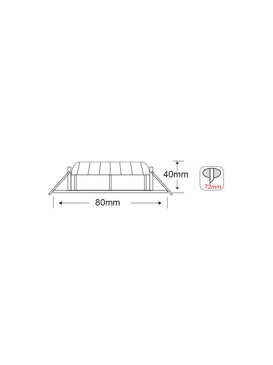 Aca Outdoor Ceiling Spot with Integrated LED 6W in White Color THEROC630S