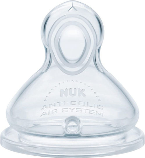 Nuk First Choice+ Silicone Baby Bottle Teats Medium Flow for 6+ months 2pcs