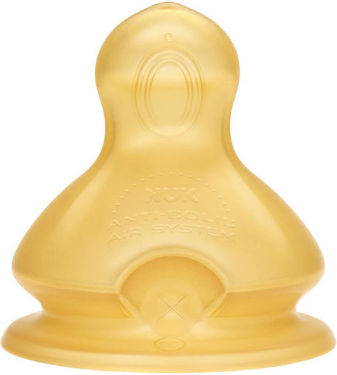 Nuk First Choice+ Rubber Baby Bottle Teats Medium Flow for 0+ months 2pcs