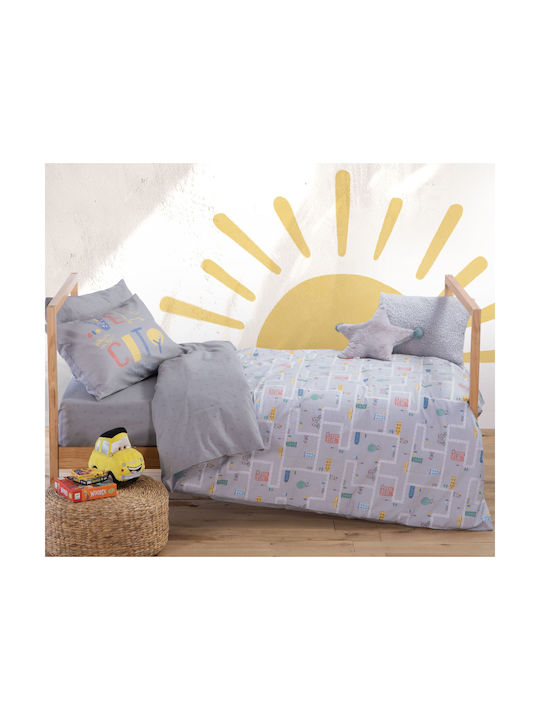 Nef-Nef Homeware Velocity Set Kids Duvet Cover Single with Pillowcase Cotton Velocity 160x240cm