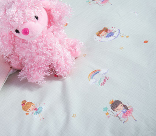 Nef-Nef Homeware Sweet Dreams Set Kids Duvet Cover Single with Pillowcase Cotton Sweet Dreams 160x240cm