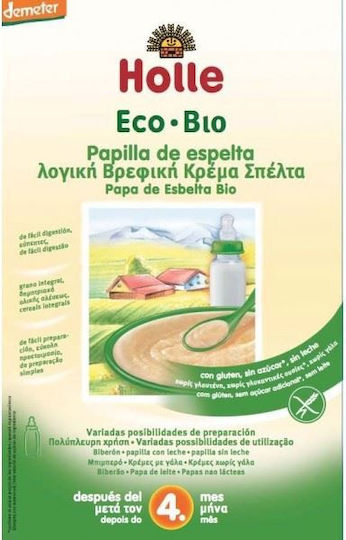 Holle Baby Cream Dinkel with Flavor from Spelt Wheat No Added Sugar 250gr for 4+ Months